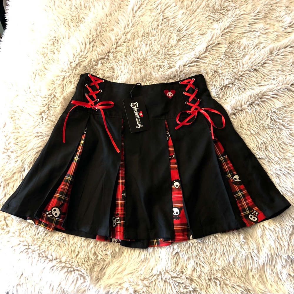 Skelanimals Mini Skirt Hot Topic